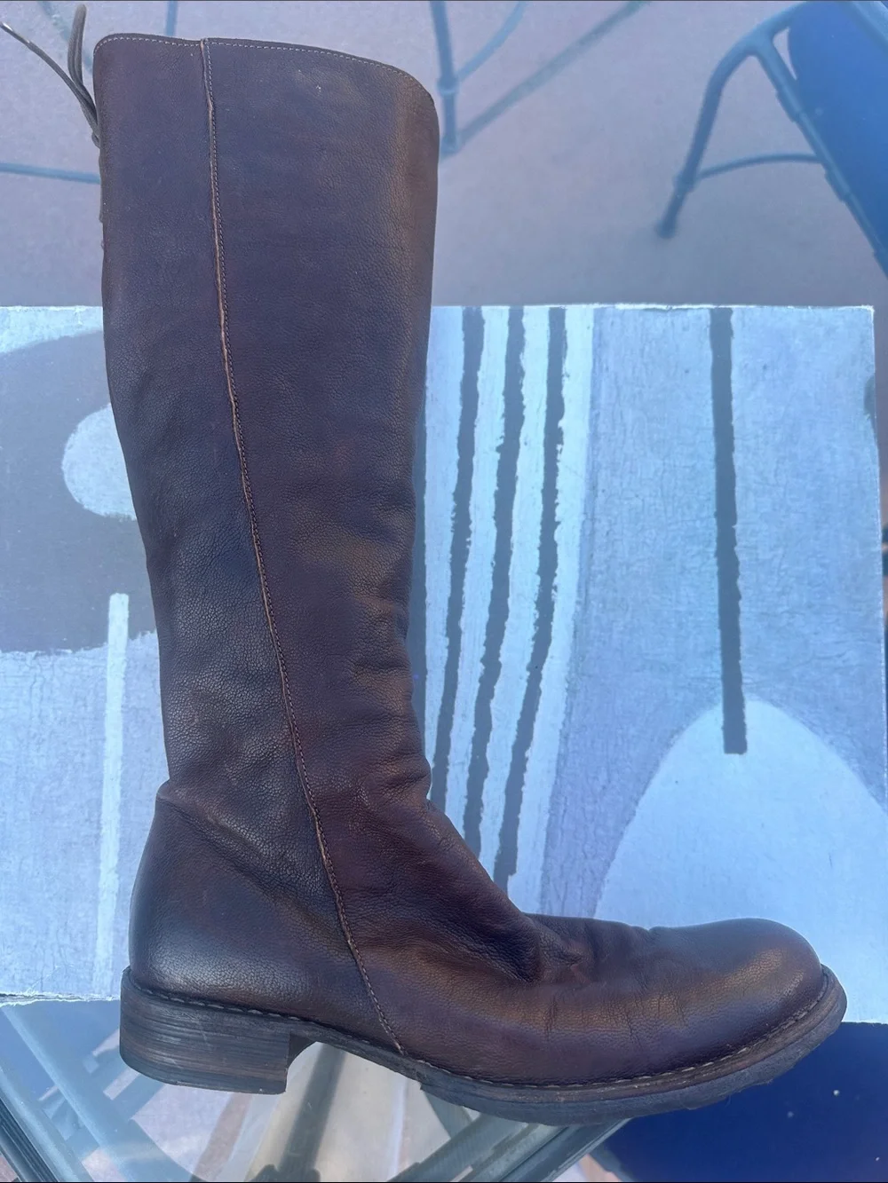 Fiorentini + Baker Dark Brown Leather Lace-Back Zip Boots Size 40 (9.5-10 US)